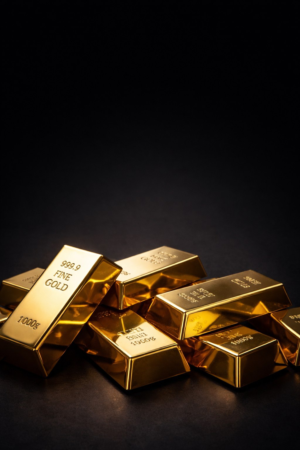 Gold bars held in a vault